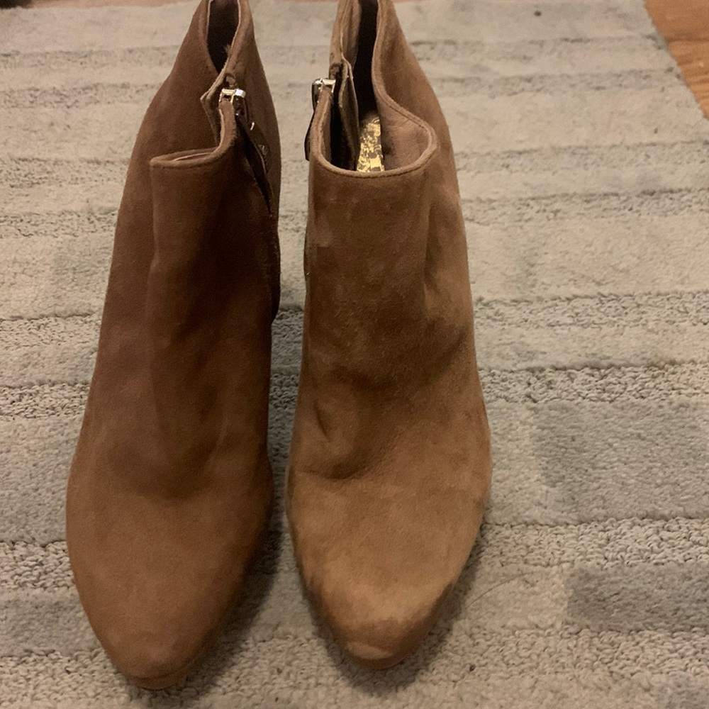 Vince Camuto suede Dira ankle bootie with side zip